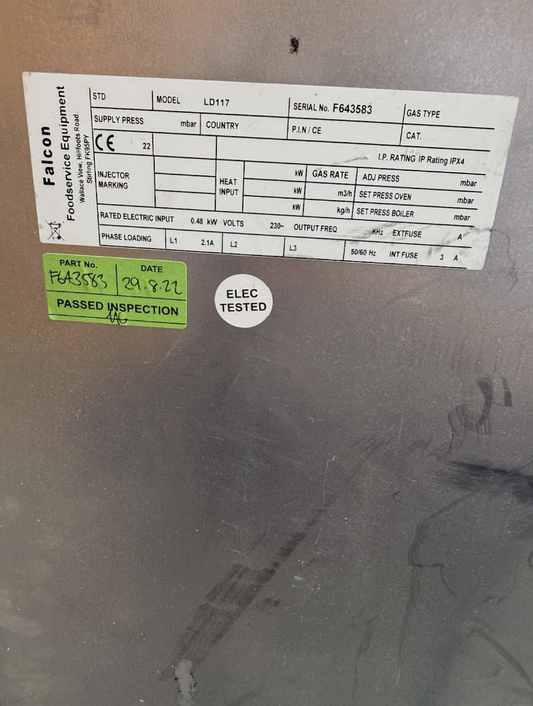 Falcon LD117 Under Counter Hot Cupboard