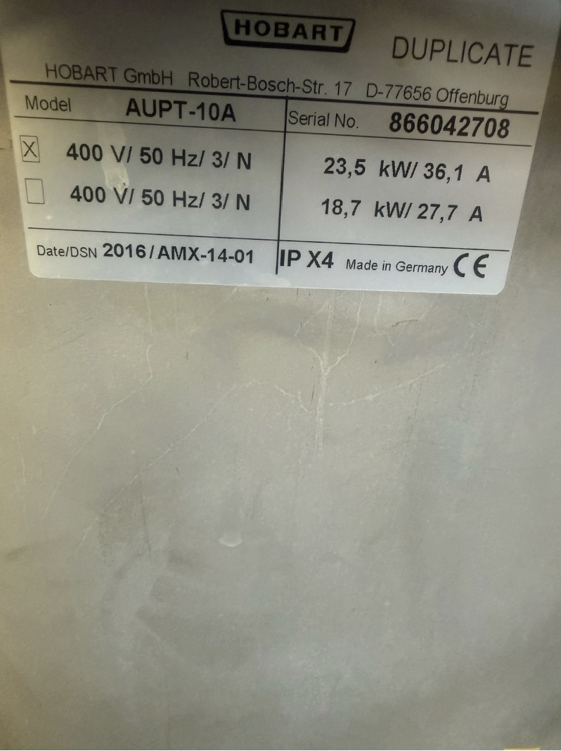Hobart Premax Twin Hood Passthrough Dishwasher