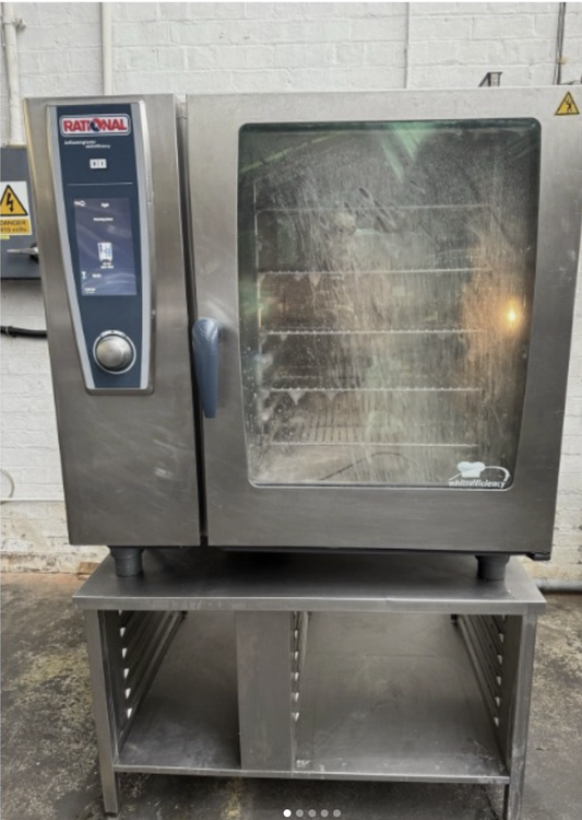 RATIONAL SCCWE 102E ELECTRIC COMBI OVEN (20 GRID) WITH STAND