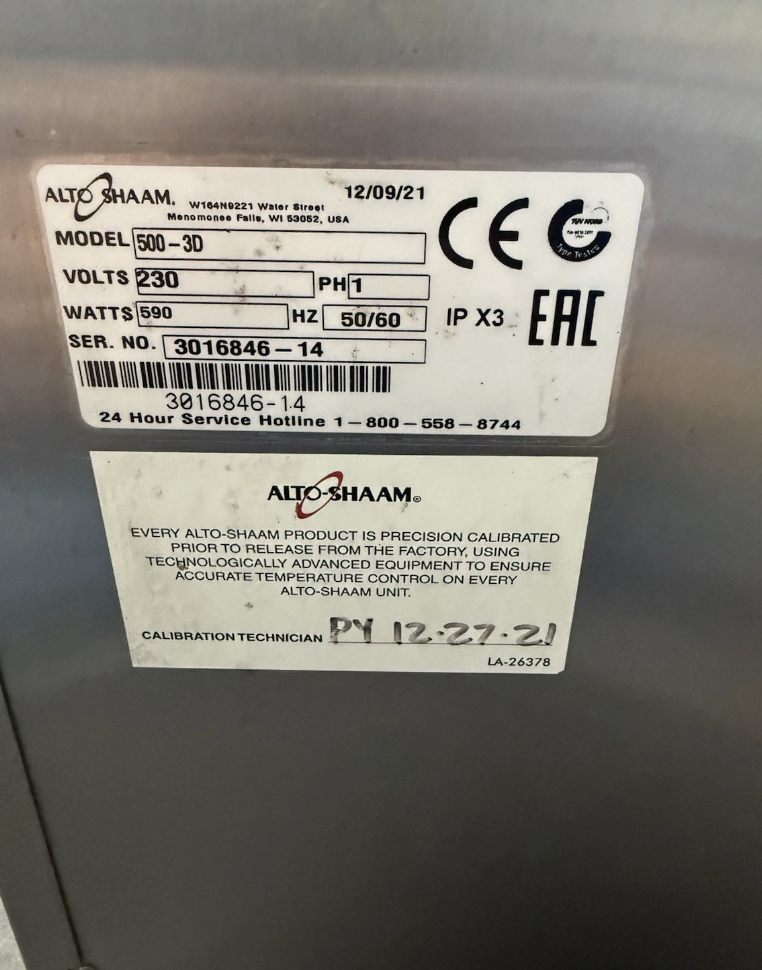 Alto-Shaam 500-3D 3 Drawer Heated Holding Cabinet